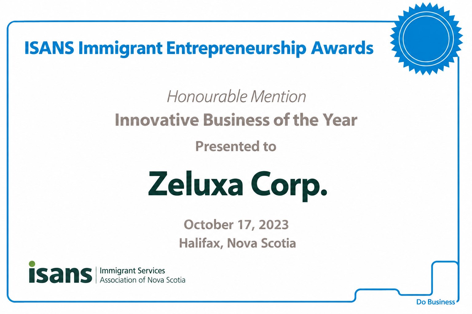 Innovative Business of the Year, Honourable Mention